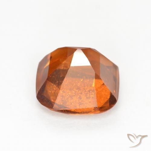 Hessonite Garnet Gemstone in 6.3 x 6.3 mm Size for Sale, Hessonite Garnet Stone in Medium Orange Color
