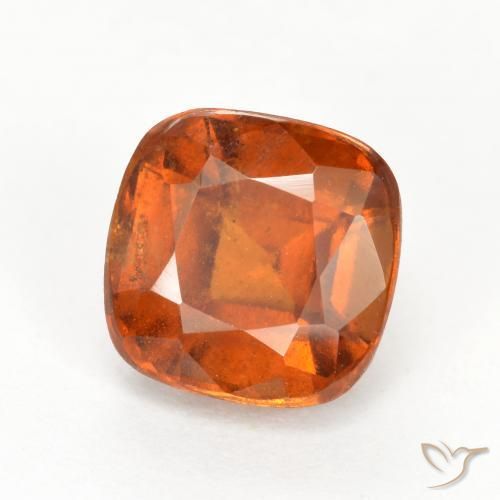 2.51 ct Orange Hessonite Garnet Stone, Natural Hessonite Garnet in Cushion-Cut Shape for Sale