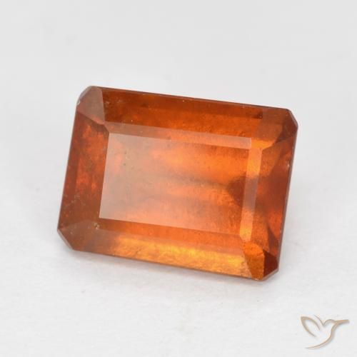 1.93 ct Orange Hessonite Garnet Stone, Natural Hessonite Garnet in Octagon Facet Shape for Sale