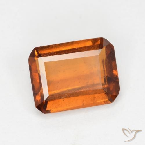 1.45 ct Orange Hessonite Garnet Stone, Natural Hessonite Garnet in Octagon Facet Shape for Sale