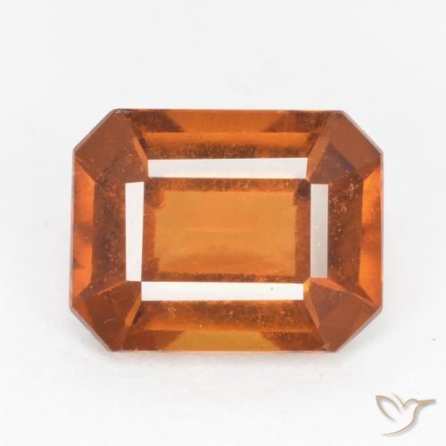 2.36 ct Orange Hessonite Garnet Stone, Natural Hessonite Garnet in Octagon Facet Shape for Sale