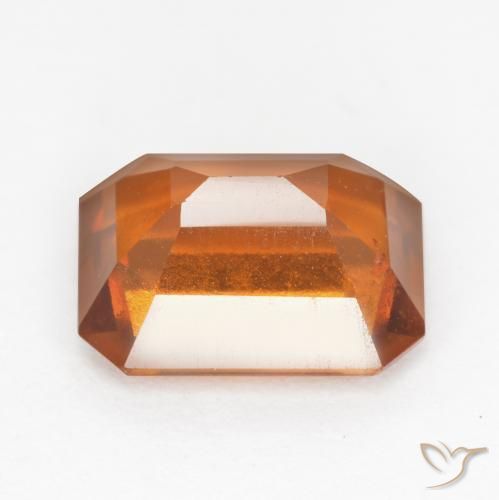 Hessonite Garnet Gemstone in 8.6 x 6.7 mm Size for Sale, Hessonite Garnet Stone in Medium-Dark Orange Color