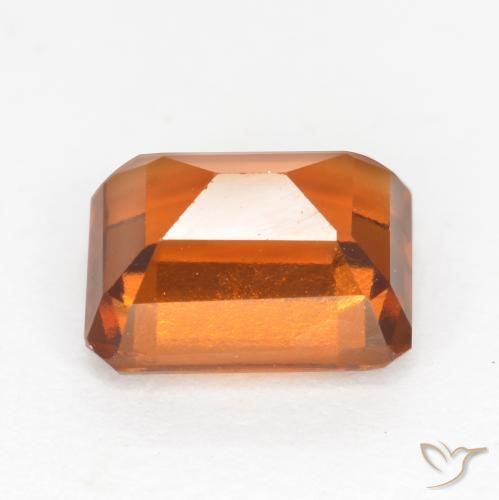 Hessonite Garnet Gemstone in 7.7 x 6.1 mm Size for Sale, Hessonite Garnet Stone in Deep Orange Color