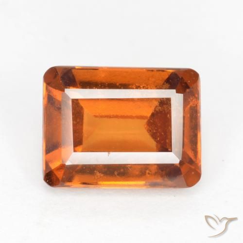 2.13 ct Orange Hessonite Garnet Stone, Natural Hessonite Garnet in Octagon Facet Shape for Sale