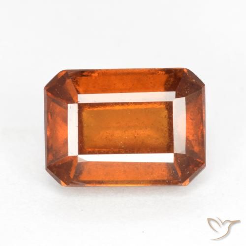 2.21 ct Orange Hessonite Garnet Stone, Natural Hessonite Garnet in Octagon Facet Shape for Sale
