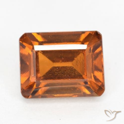 2.58 ct Orange Hessonite Garnet Stone, Natural Hessonite Garnet in Octagon Facet Shape for Sale