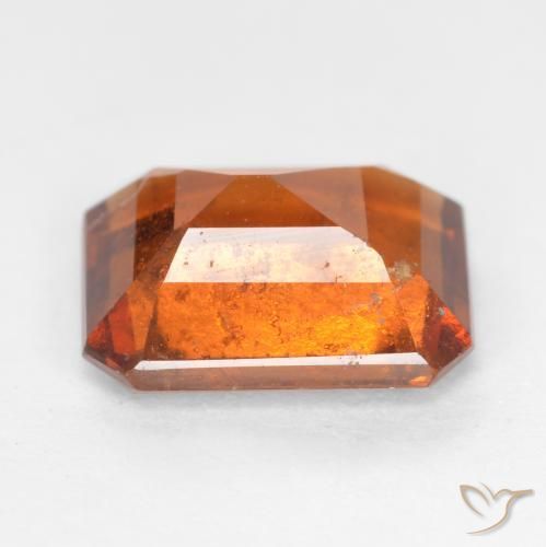 Hessonite Garnet Gemstone in 8.2 x 6.5 mm Size for Sale, Hessonite Garnet Stone in Deep Orange Color
