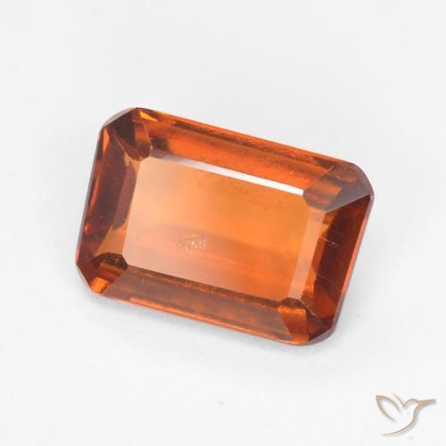 2.18 ct Orange Hessonite Garnet Stone, Natural Hessonite Garnet in Octagon Facet Shape for Sale