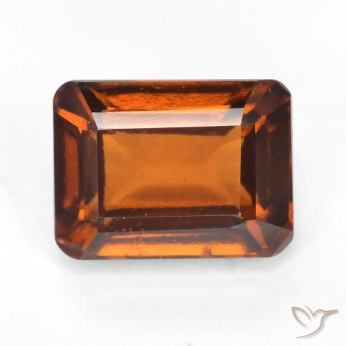 2.16 ct Orange Hessonite Garnet Stone, Natural Hessonite Garnet in Octagon Facet Shape for Sale