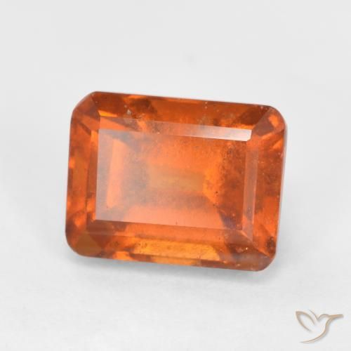 2.37 ct Orange Hessonite Garnet Stone, Natural Hessonite Garnet in Octagon Facet Shape for Sale