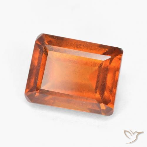 2.14 ct Orange Hessonite Garnet Stone, Natural Hessonite Garnet in Octagon Facet Shape for Sale