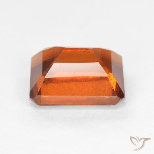 Hessonite Garnet Gemstone in 8 x 6 mm (calibrated) Size for Sale, Hessonite Garnet Stone in Medium-Dark Orange Color