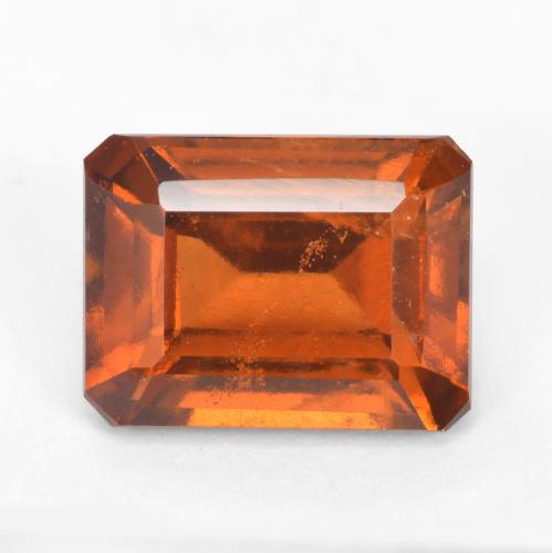 Medium-Dark Orange Hessonite Garnet Gem - 2.2ct Octagon Facet (ID: 553728)