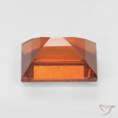 Hessonite Garnet Gemstone in 7.4 x 5.2 mm Size for Sale, Hessonite Garnet Stone in Medium-Dark Orange Color