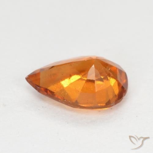 Hessonite Garnet Gemstone in 7.5 x 5.4 mm Size for Sale, Hessonite Garnet Stone in Deep Orange Color