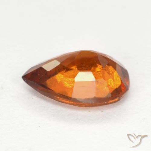 Hessonite Garnet Gemstone in 8 x 6 mm (calibrated) Size for Sale, Hessonite Garnet Stone in Medium Orange Color