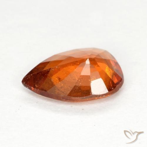 Hessonite Garnet Gemstone in 7.9 x 5.6 mm Size for Sale, Hessonite Garnet Stone in Reddish Orange Color