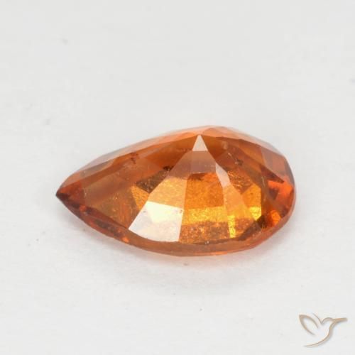 Hessonite Garnet Gemstone in 7.7 x 5.4 mm Size for Sale, Hessonite Garnet Stone in Medium Orange Color