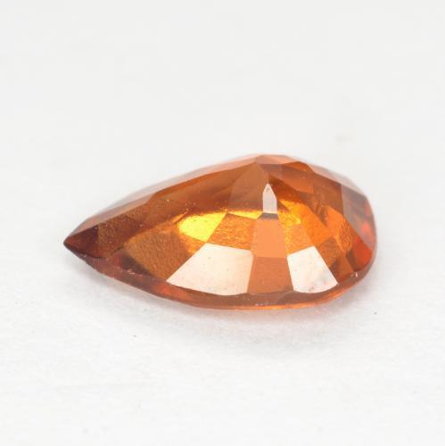 Hessonite Garnet Gemstone in 8 x 5.5 mm Size for Sale, Hessonite Garnet Stone in Medium-Dark Orange Color
