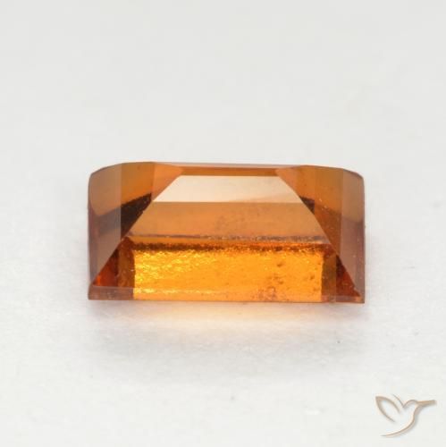 Hessonite Garnet Gemstone in 6.7 x 4.5 mm Size for Sale, Hessonite Garnet Stone in Medium-Dark Orange Color