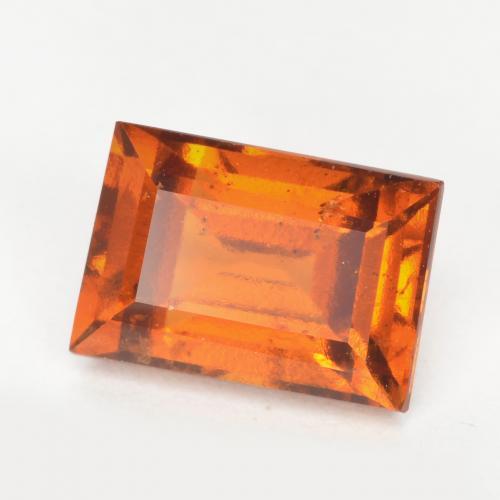 Naranja oscuro Granate Hesonita Gema - 1.5ct Faceta en Estilo Baguette (ID: 554286)
