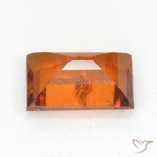 Hessonite Garnet Gemstone in 7.3 x 5.3 mm Size for Sale, Hessonite Garnet Stone in Deep Orange Color