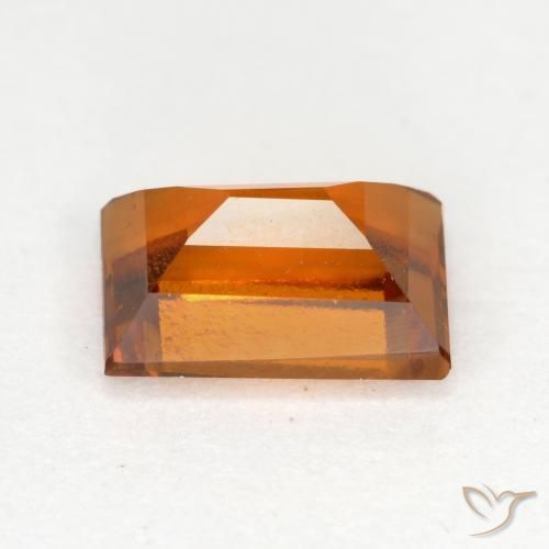 Hessonite Garnet Gemstone in 6.9 x 4.7 mm Size for Sale, Hessonite Garnet Stone in Medium-Dark Orange Color