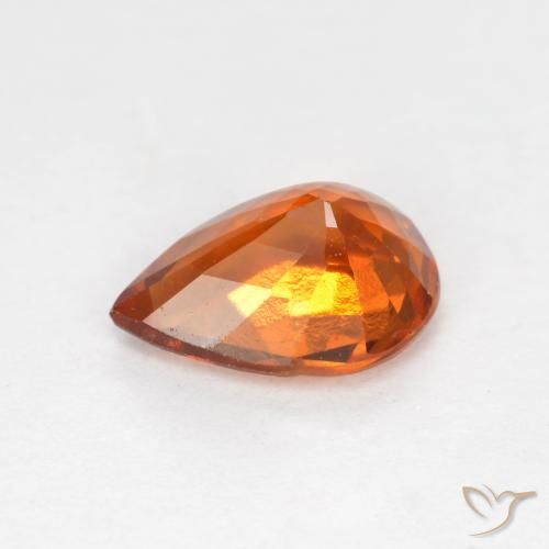 Hessonite Garnet Gemstone in 7.8 x 5.7 mm Size for Sale, Hessonite Garnet Stone in Medium Orange Color