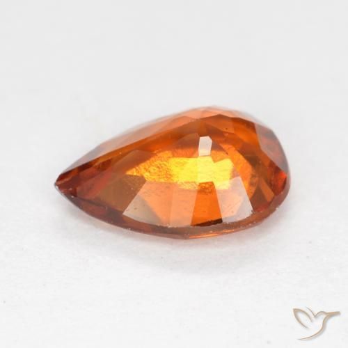 Hessonite Garnet Gemstone in 8 x 6 mm (calibrated) Size for Sale, Hessonite Garnet Stone in Medium Orange Color