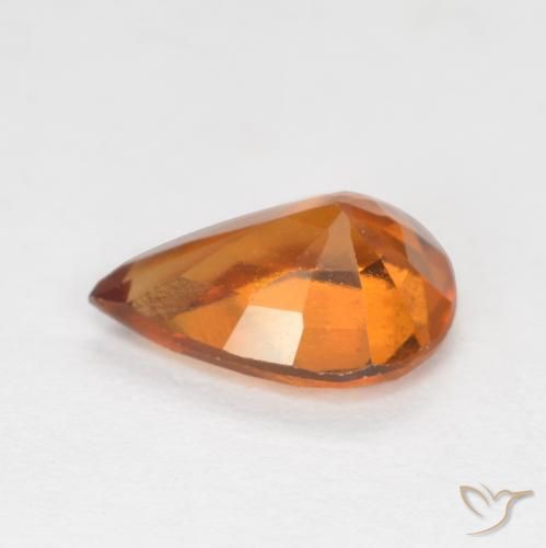 Hessonite Garnet Gemstone in 8.1 x 5.7 mm Size for Sale, Hessonite Garnet Stone in Yellowish Orange Color