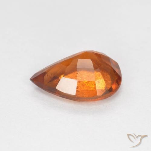 Hessonite Garnet Gemstone in 7.9 x 5.6 mm Size for Sale, Hessonite Garnet Stone in Medium-Dark Orange Color