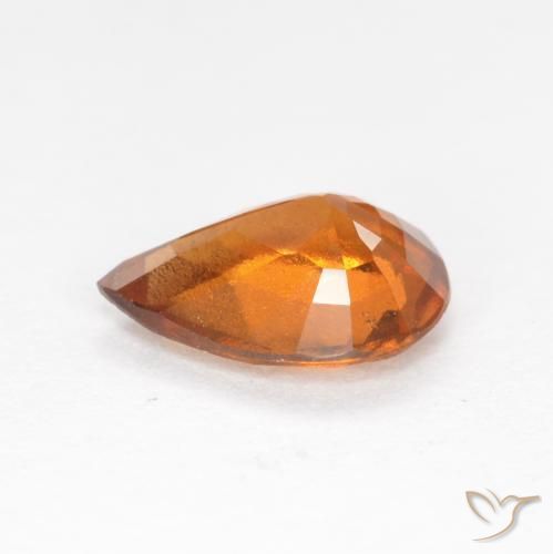 Hessonite Garnet Gemstone in 7.7 x 5.6 mm Size for Sale, Hessonite Garnet Stone in Deep Orange Color