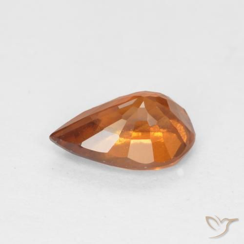 Hessonite Garnet Gemstone in 6.7 x 4.6 mm Size for Sale, Hessonite Garnet Stone in Deep Orange Color