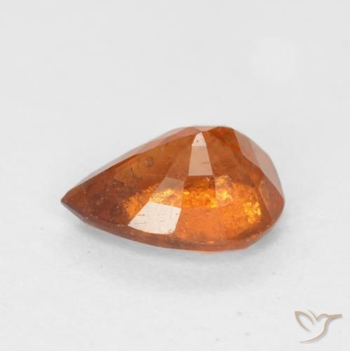 Hessonite Garnet Gemstone in 6.7 x 4.9 mm Size for Sale, Hessonite Garnet Stone in Medium-Dark Orange Color