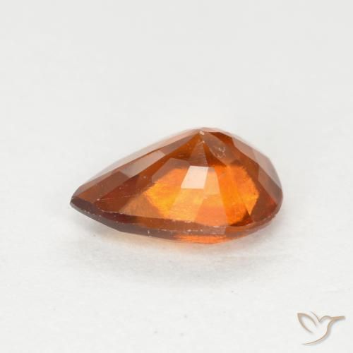Hessonite Garnet Gemstone in 7.5 x 5.7 mm Size for Sale, Hessonite Garnet Stone in Medium-Dark Orange Color