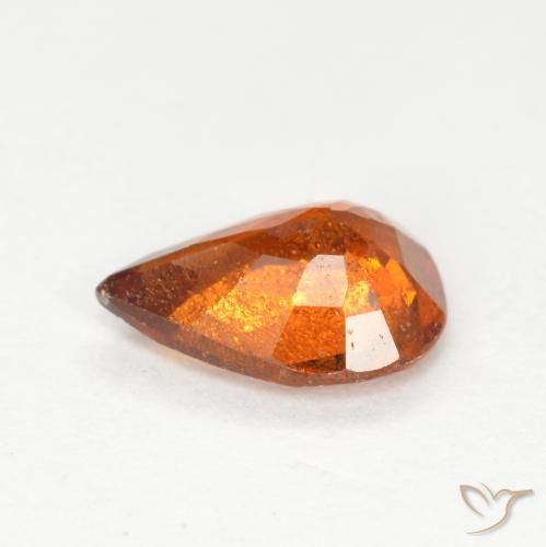 Hessonite Garnet Gemstone in 7.9 x 5.7 mm Size for Sale, Hessonite Garnet Stone in Medium Orange Color