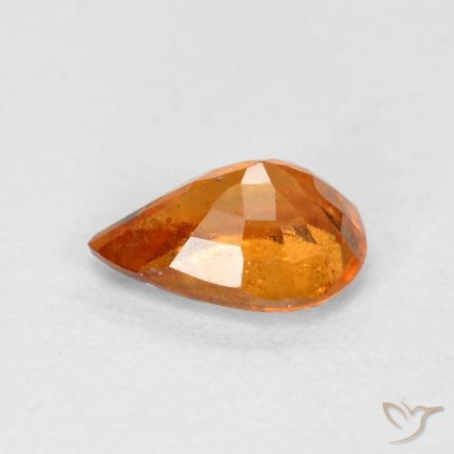 Hessonite Garnet Gemstone in 6.6 x 4.7 mm Size for Sale, Hessonite Garnet Stone in Bright Orange Color