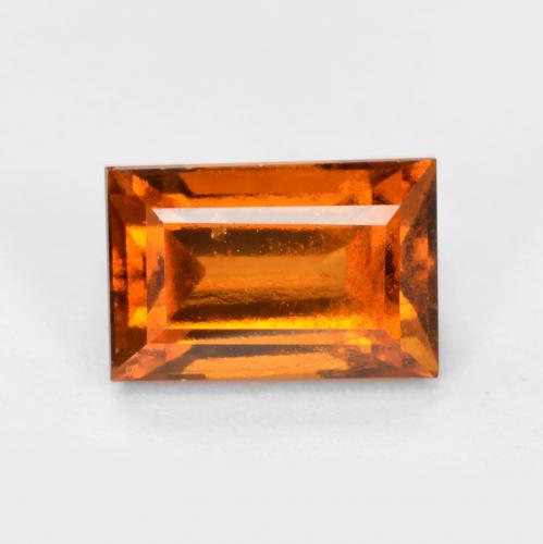 Naranja medio Granate Hesonita Gema - 1.3ct Faceta en Estilo Baguette (ID: 555597)