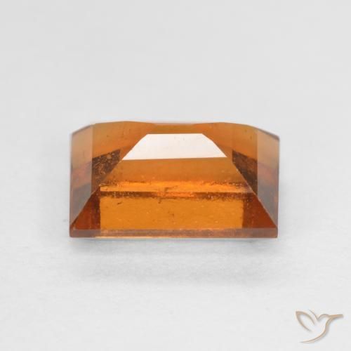Hessonite Garnet Gemstone in 7.4 x 5.4 mm Size for Sale, Hessonite Garnet Stone in Deep Orange Color