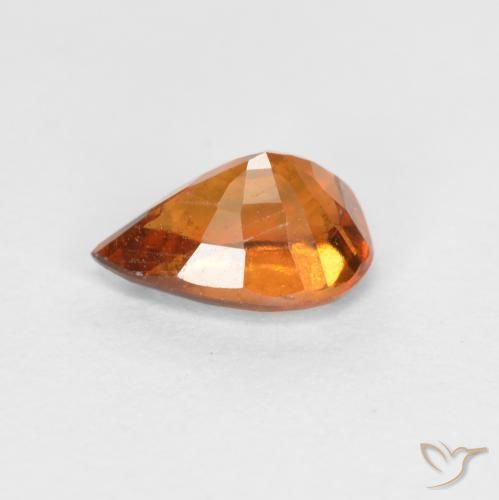 Hessonite Garnet Gemstone in 7 x 5 mm (calibrated) Size for Sale, Hessonite Garnet Stone in Medium-Dark Orange Color