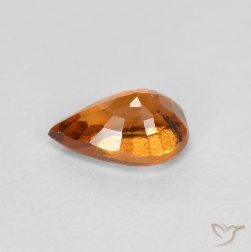 Hessonite Garnet Gemstone in 6.8 x 4.7 mm Size for Sale, Hessonite Garnet Stone in Deep Orange Color