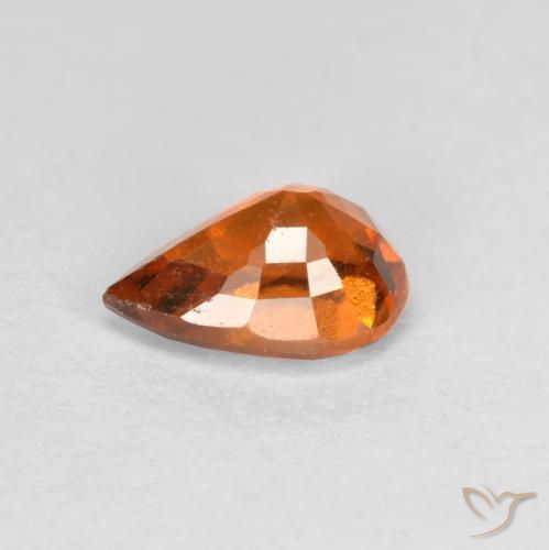 Hessonite Garnet Gemstone in 6.8 x 4.8 mm Size for Sale, Hessonite Garnet Stone in Deep Orange Color