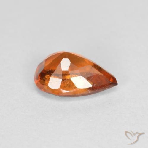 Hessonite Garnet Gemstone in 7 x 5 mm (calibrated) Size for Sale, Hessonite Garnet Stone in Medium-Dark Orange Color