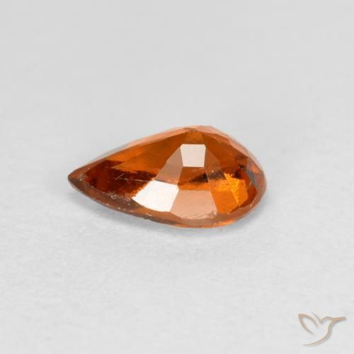 Hessonite Garnet Gemstone in 6.8 x 4.7 mm Size for Sale, Hessonite Garnet Stone in Deep Orange Color