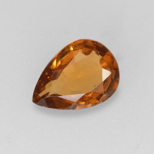 Yellowish Orange Hessonite Garnet Gem - 0.5ct Pear Facet (ID: 556203)