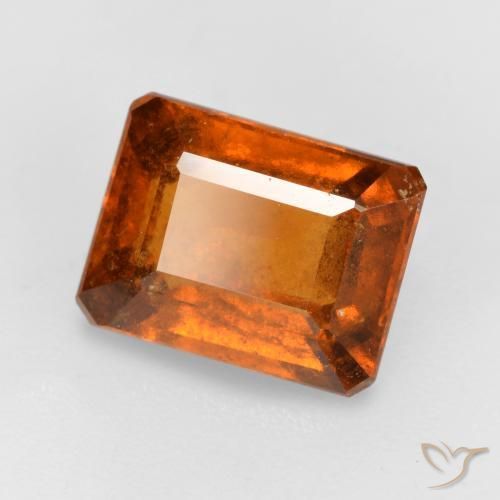 2.08 ct Orange Hessonite Garnet Stone, Natural Hessonite Garnet in Octagon Facet Shape for Sale