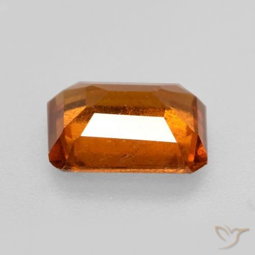 Hessonite Garnet Gemstone in 8.6 x 6.7 mm Size for Sale, Hessonite Garnet Stone in Medium-Dark Orange Color