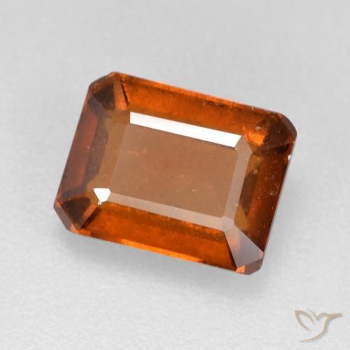 2.70 ct Orange Hessonite Garnet Stone, Natural Hessonite Garnet in Octagon Facet Shape for Sale