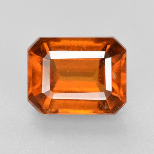 8,8 x 6,9mm octagonschliff oranger Hessonit-Granat aus Sri Lanka, Gewicht von 2,95 ct, natürlicher Edelstein in VS-SI Reinheit, 1 Stück octagonschliff Hessonit-Granat - Farbe: Tieforange, Mohs-Härte von 6,5 - 7,5 Geeignet für den täglichen Gebrauch im Schmuck, Photo A