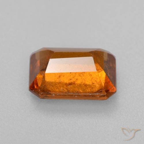 Hessonite Garnet Gemstone in 8.7 x 6.6 mm Size for Sale, Hessonite Garnet Stone in Medium Orange Color